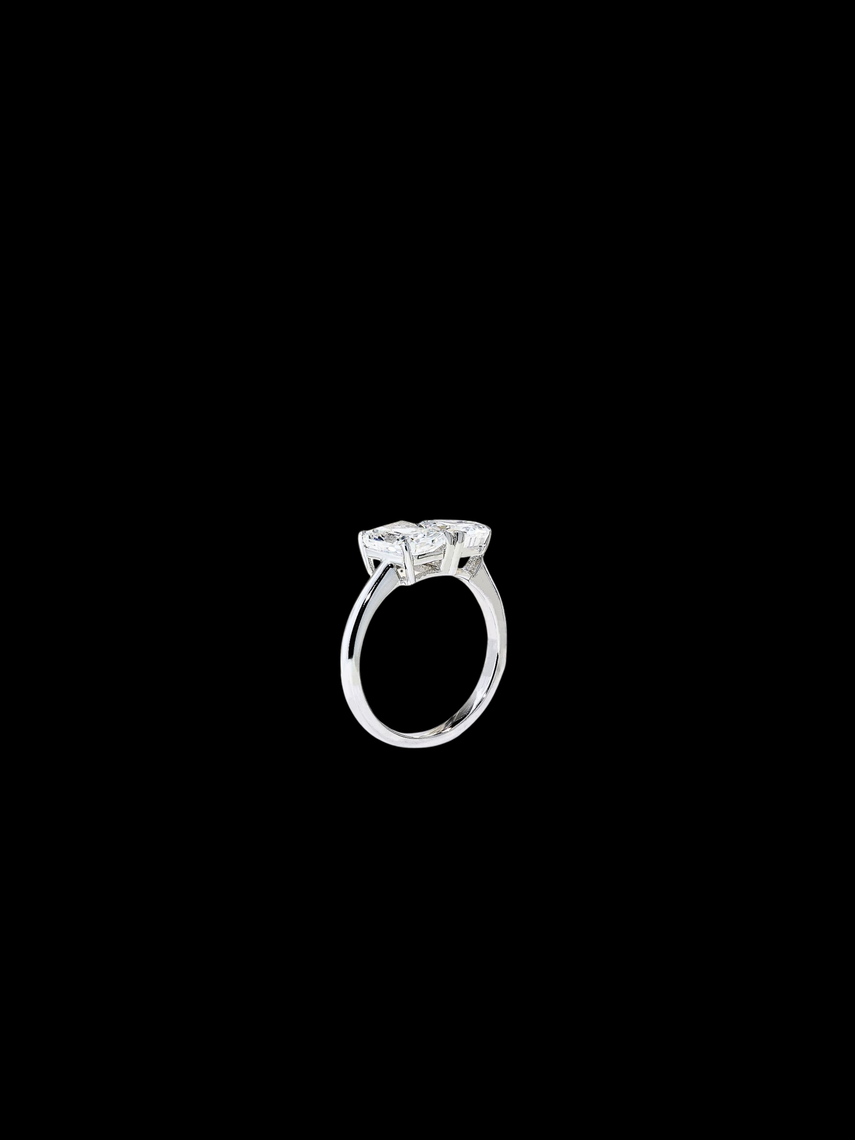 Heart Emerald - Toi Et Moi Ring