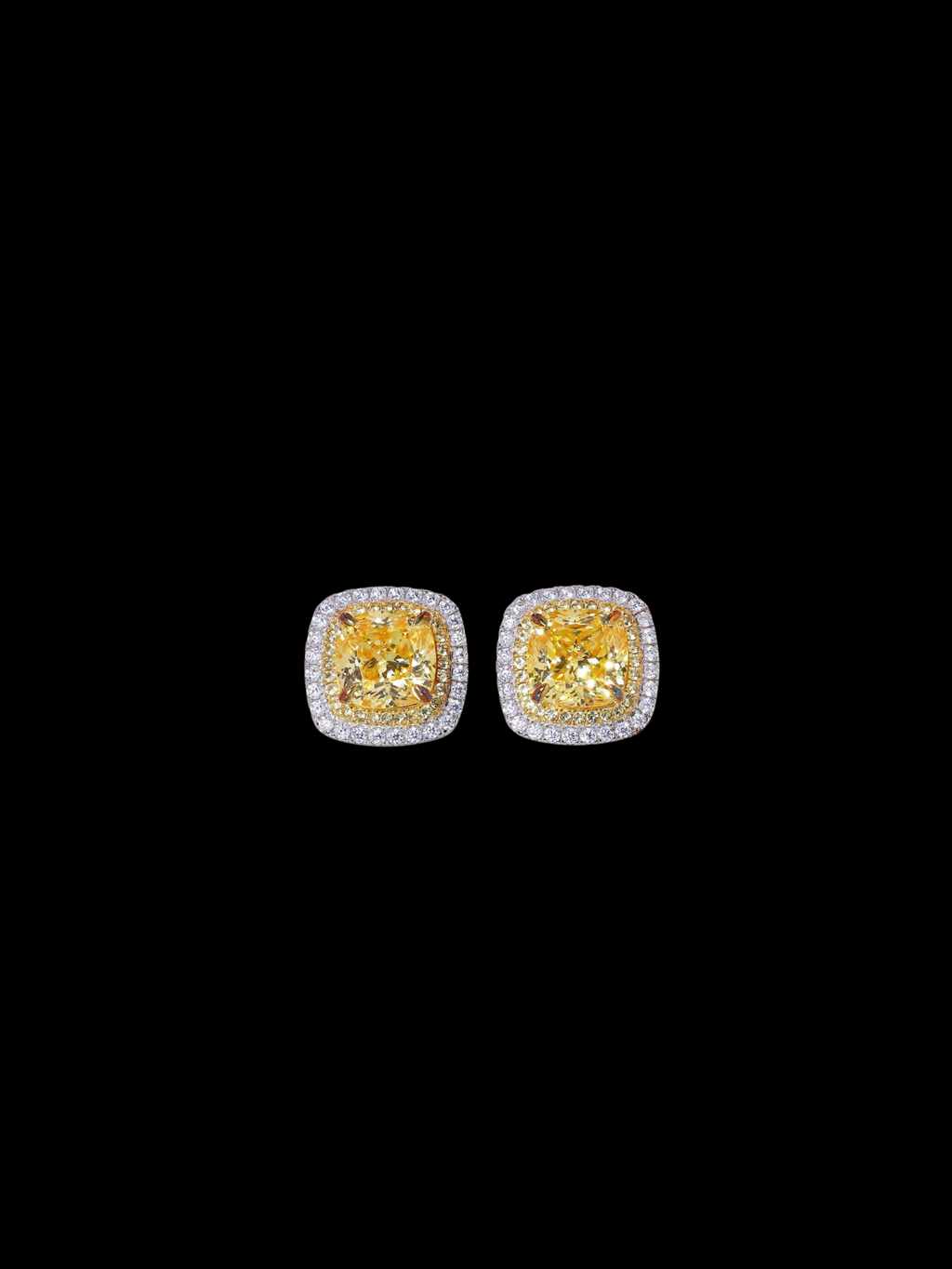 Nat Cushion Cut Stud Earrings