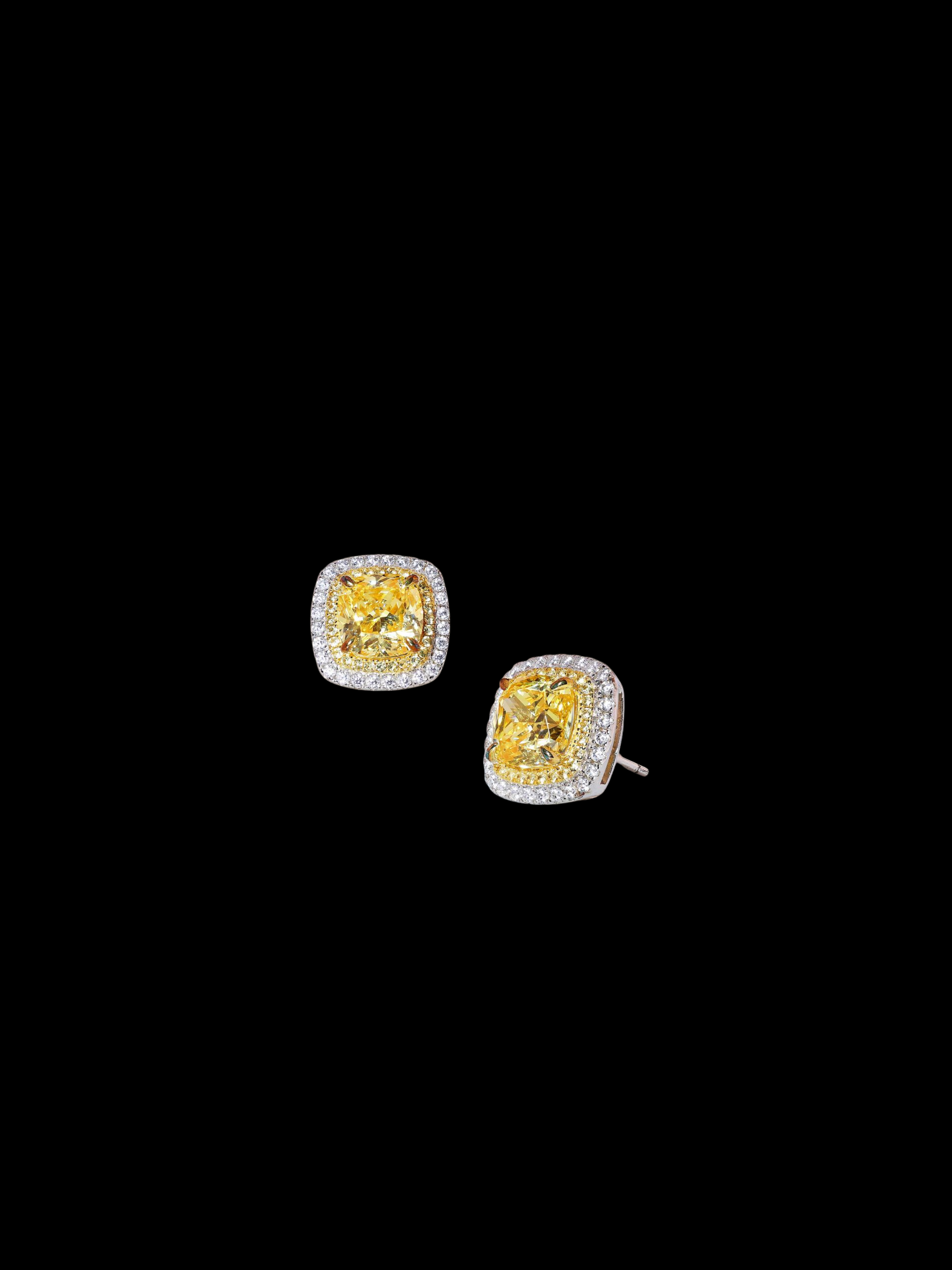 Nat Cushion Cut Stud Earrings