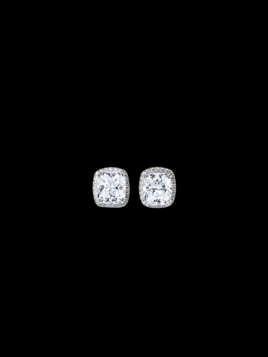 Elix Cushion Cut Stud Earrings
