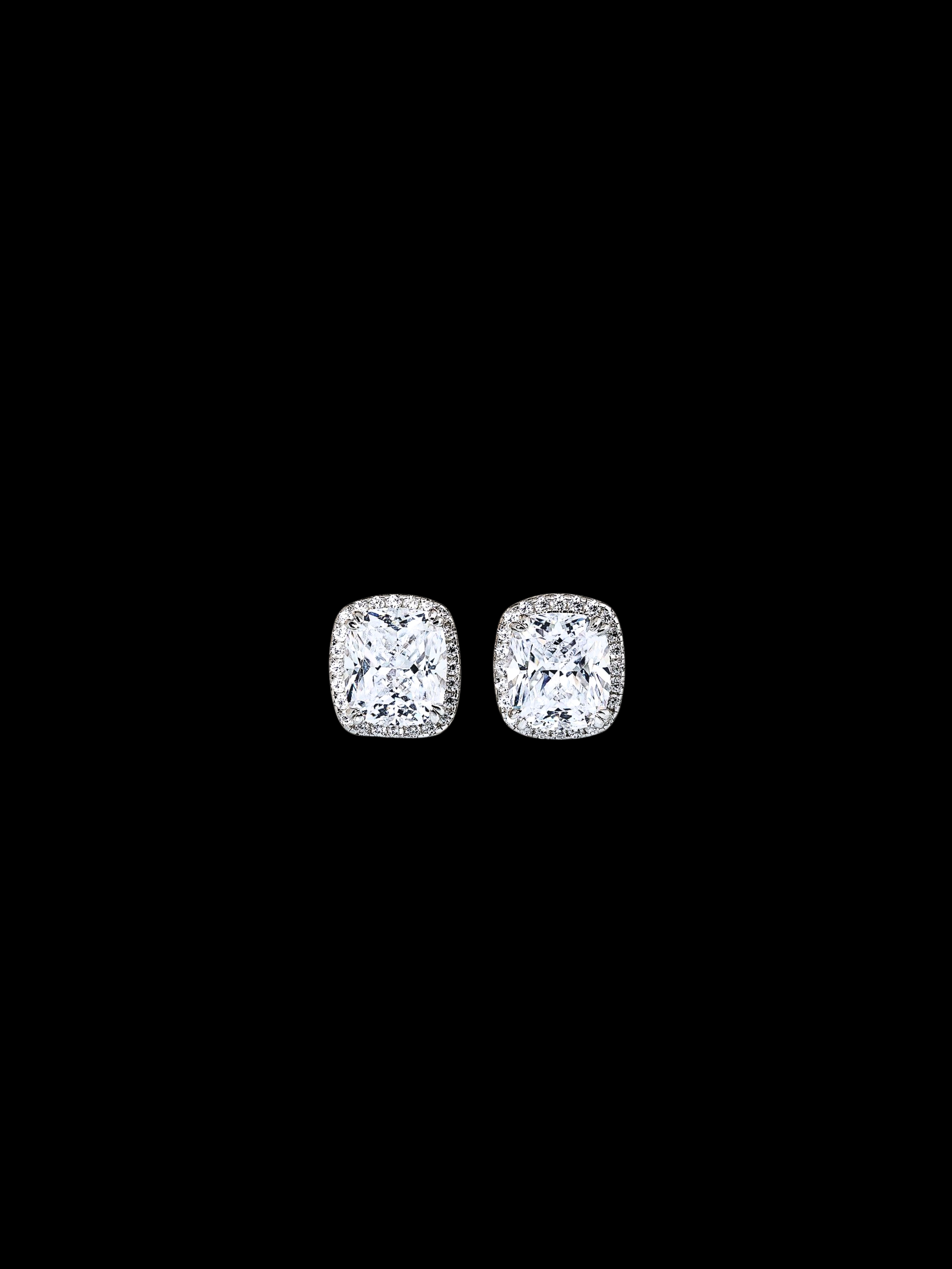 Elix Cushion Cut Stud Earrings