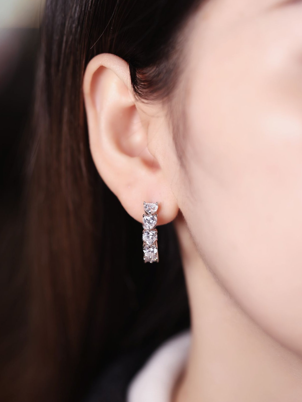 Venza Heart Hoop Earrings