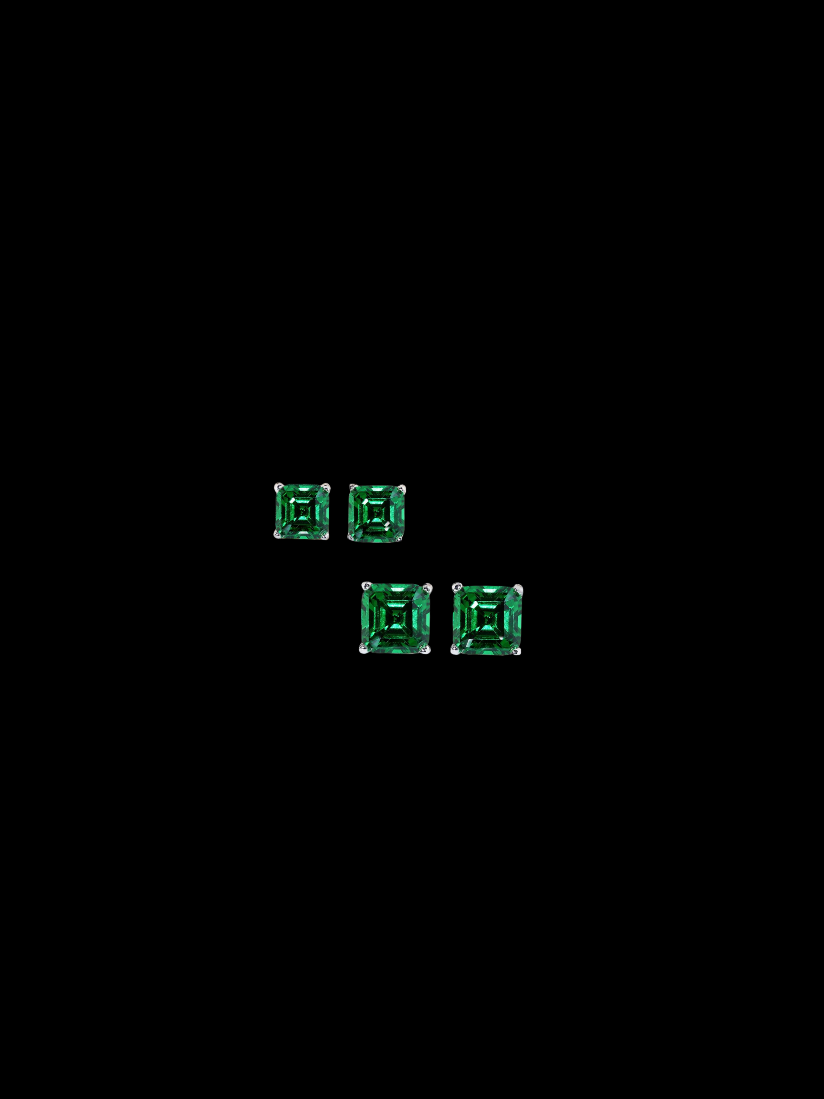 Emmia Emerald Stud Earrings