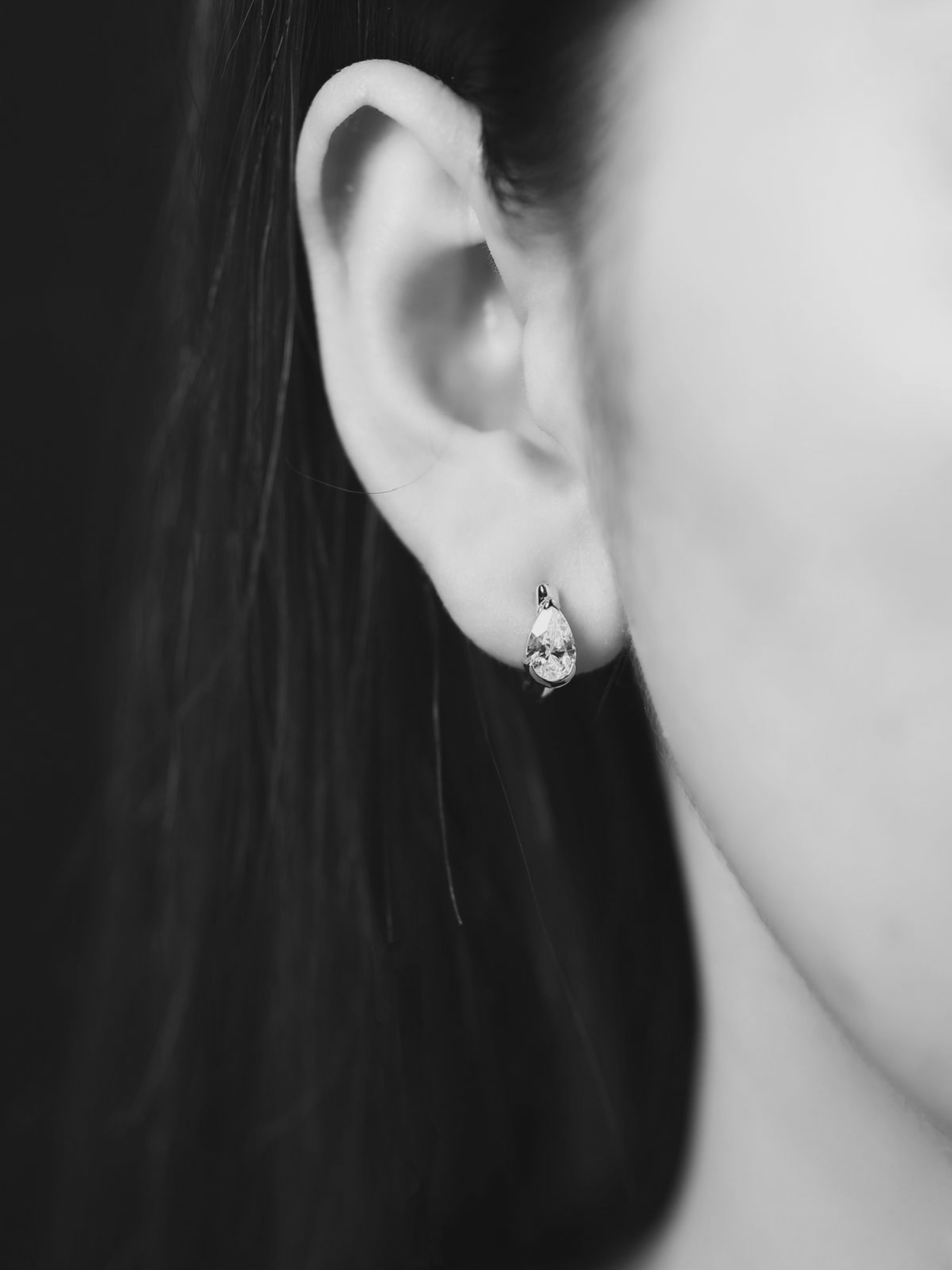 Nami Pear Cut Hoop Earrings