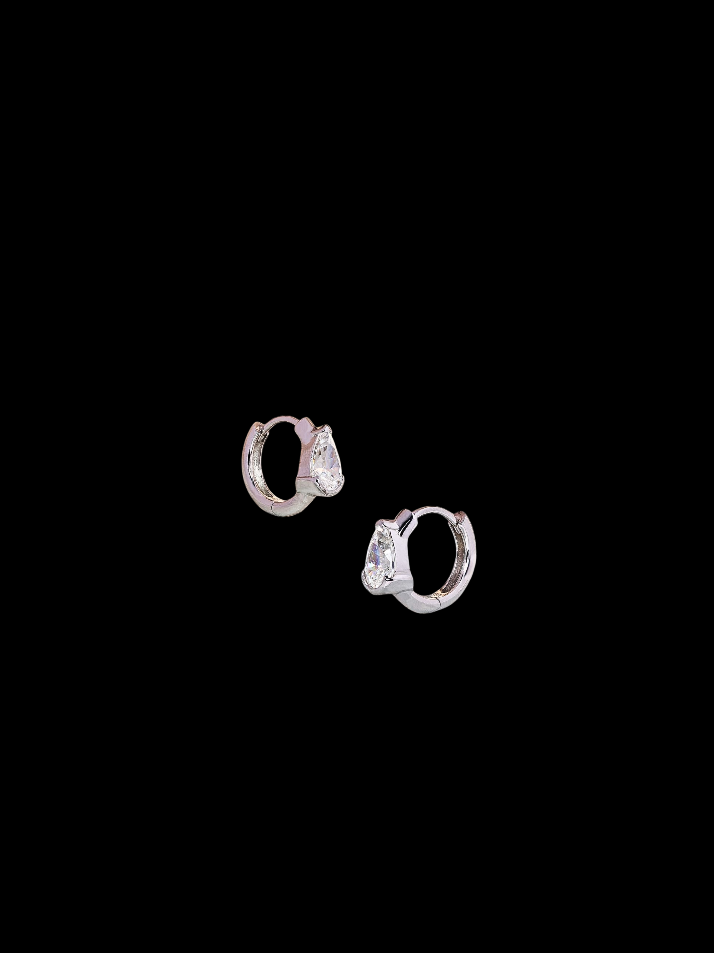 Nami Pear Cut Hoop Earrings