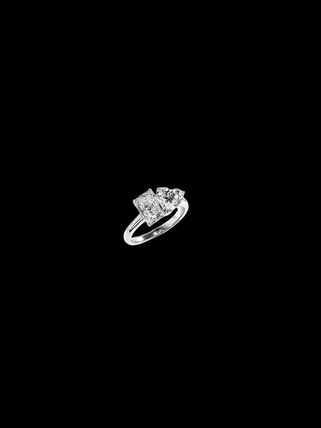 Heart Radiant Toi Et Moi Ring