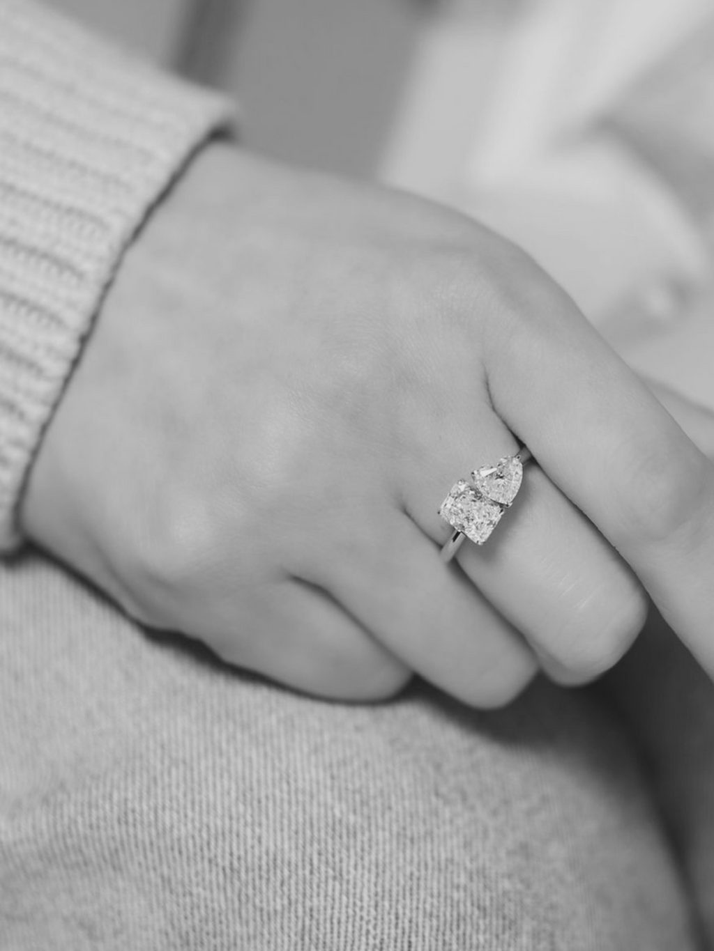 Heart Radiant Toi Et Moi Ring